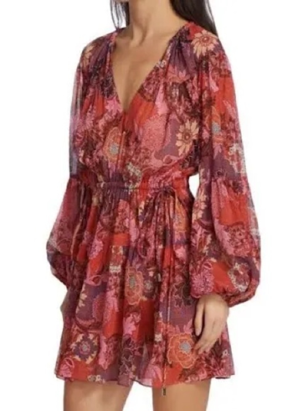 A.L.C. Elise Floral Silk Mini Dress
